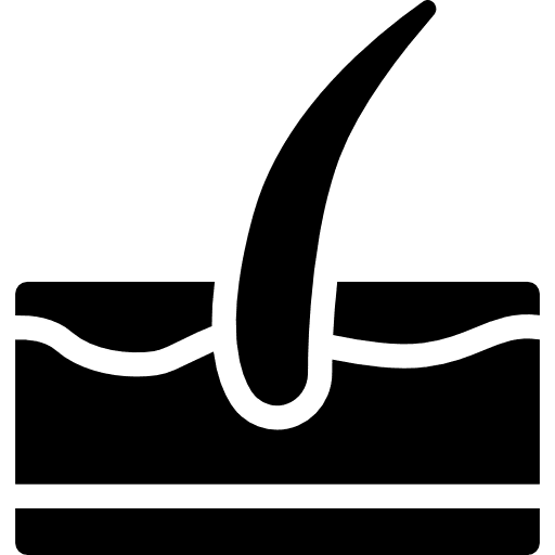 One hair hairs body parts dermathologist icon