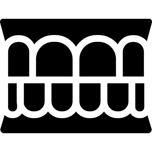 Teeth line medical tooth anatomy icon