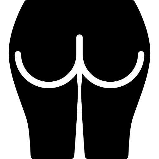 Women buttock bottom body parts human body icon