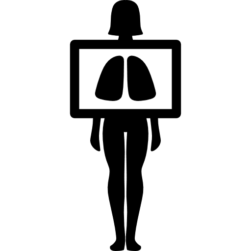 X ray of lungs hospital medicine lung icon