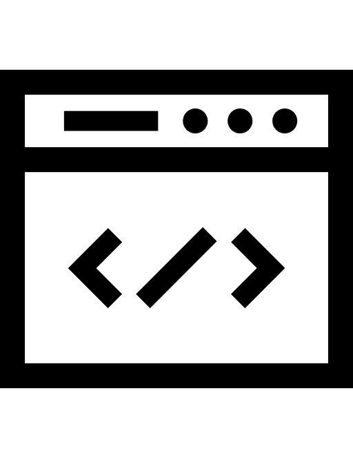 Code coding web tools and utensils icon