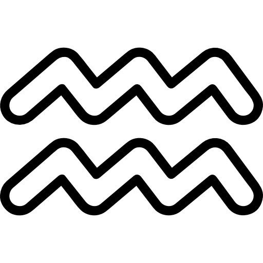 Aquarius astrological symbol zodiac icon