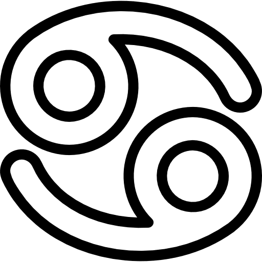 Cancer sign horoscope symbol icon