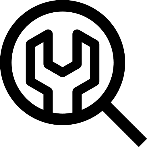 Computer computer internet magnifying glass icon