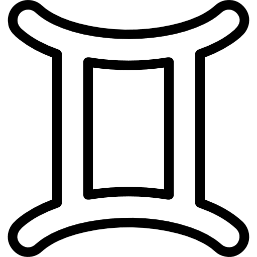 Gemini astrological symbol horoscope icon