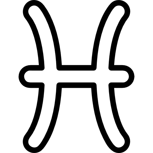 Pisces sign horoscope astrology icon