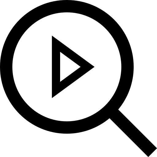 Video search media video search tools and utensils icon