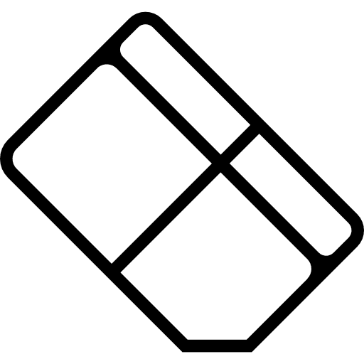 Eraser mistake pen education icon