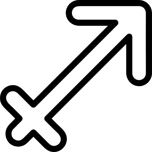 Sagitarius astrology maps and flags sign icon