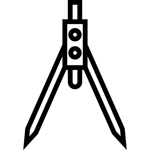 Compass draw technical drawing circle icon