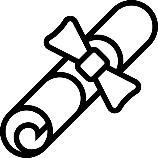 Diploma education school graduate icon