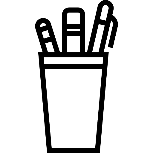 Pencil cup school pencil education icon