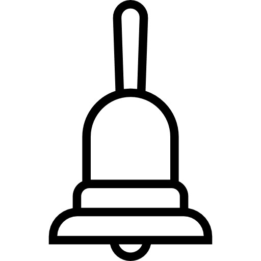 Bell education sound alarm icon