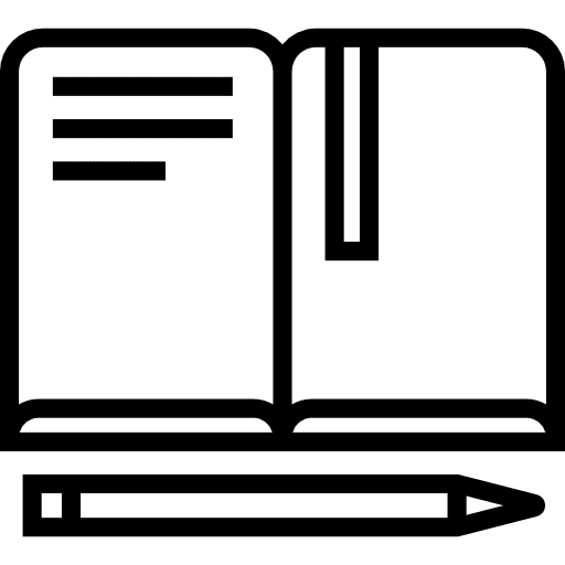 Book read write pencil icon