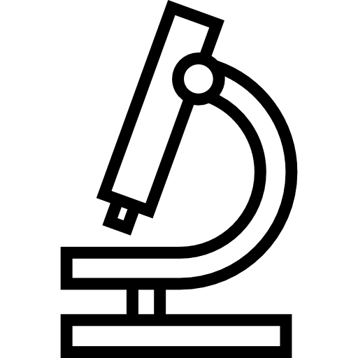 Microscope educational subject microorganism icon
