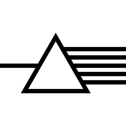 Physics prism refraction education icon