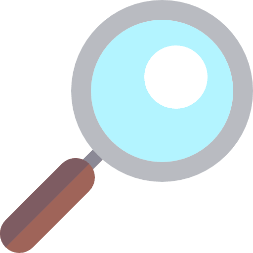 Magnifying glass tools and utensils zoom loupe icon