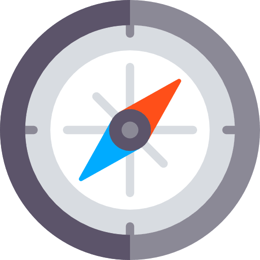 Compass orientation compass tools and utensils icon