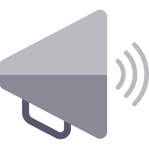 Megaphone protest announcer loudspeaker icon