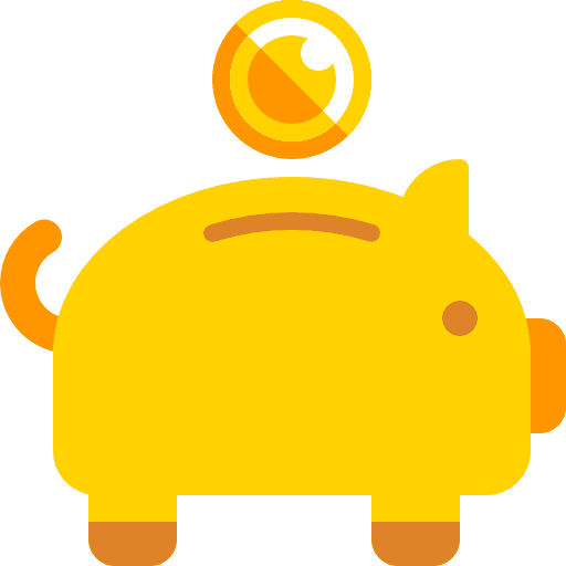 Piggy bank cash business banking icon