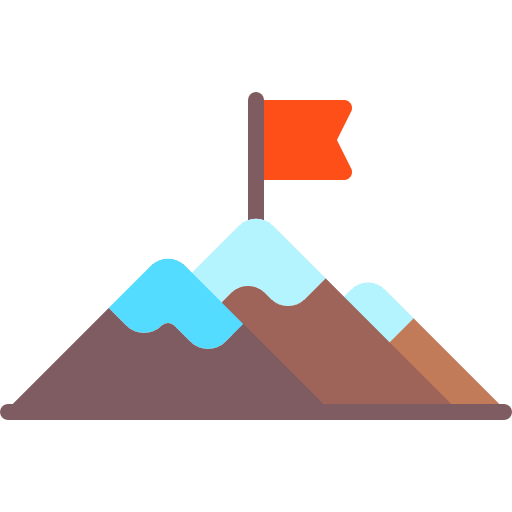 Mountain landscape nature flag icon