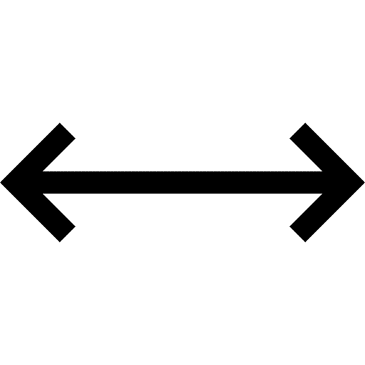 Double arrow double arrow resize horizontal icon