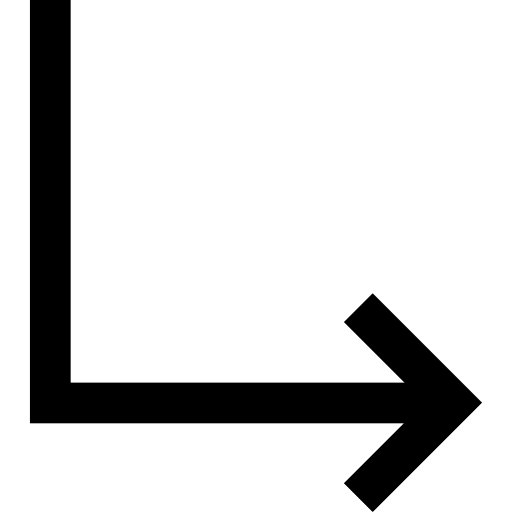 Turn right direction arrows orientation icon