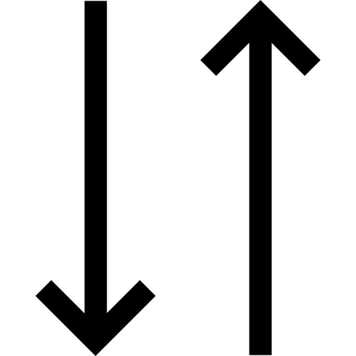 Exchange arrows down arrow vertical icon