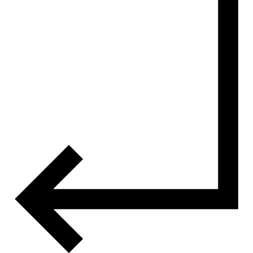 Turn left direction multimedia option orientation icon