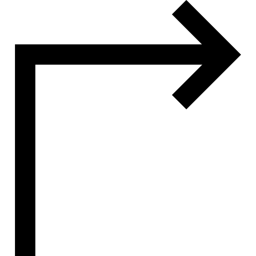 Turn right direction multimedia option turn right icon