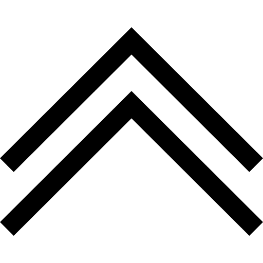 Up chevron up arrow direction orientation icon