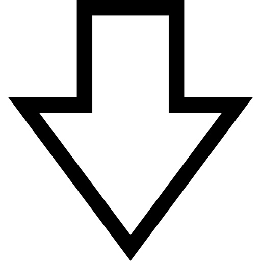 Down arrow arrows direction downloading icon