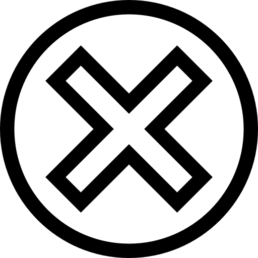 Cancel shapes and symbols cross interface icon