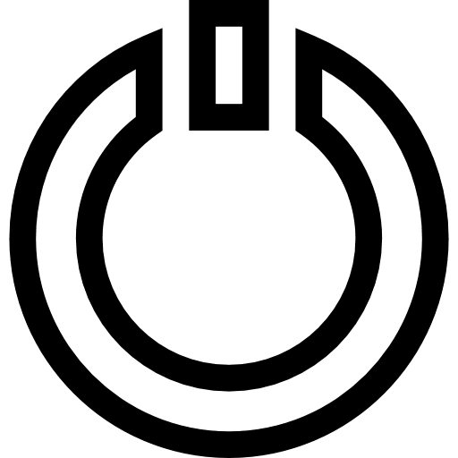Power shutdown electronics interface icon