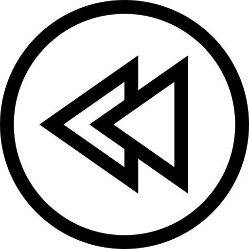 Rewind interface direction multimedia option icon