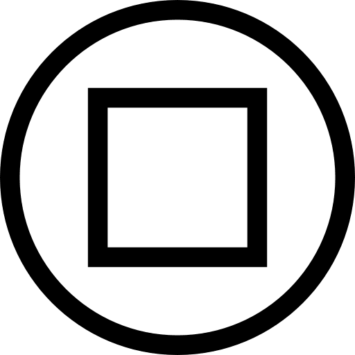 Stop multimedia option stop video player icon