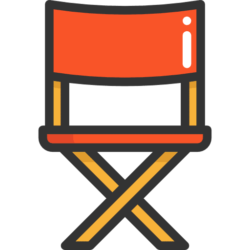 Director chair seat entertainment furniture icon