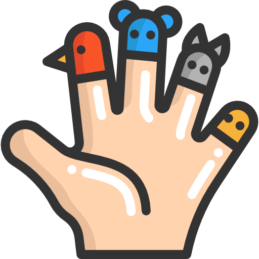 Puppet show curtains puppets entertainment icon