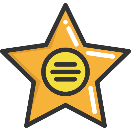 Walk of fame entertainment recognition star icon