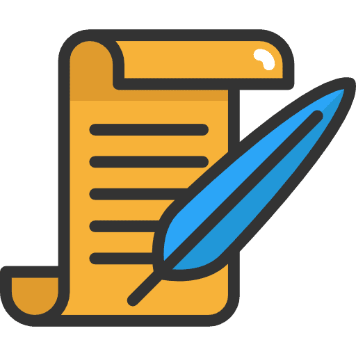 Writer signature writing quill icon