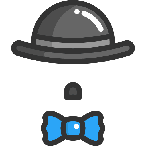 Costume bow tie hat fashion icon