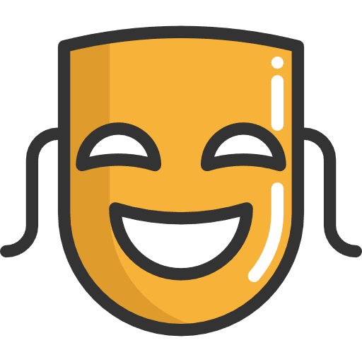 Mask fashion comedy masks icon