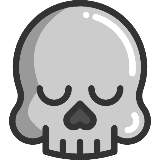 Skull skull signs healthcare and medical icon