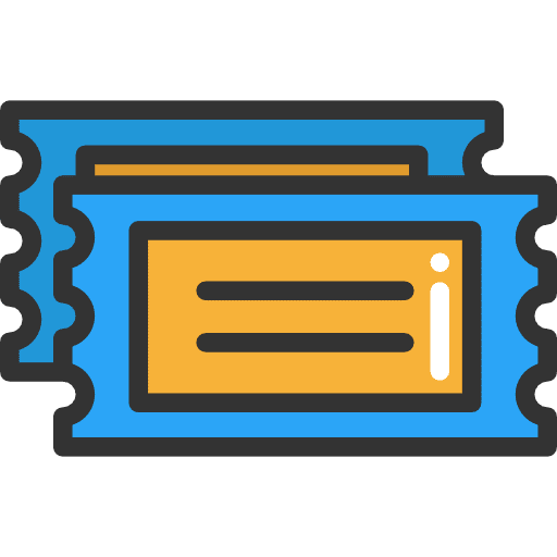 Tickets travel show ticket icon