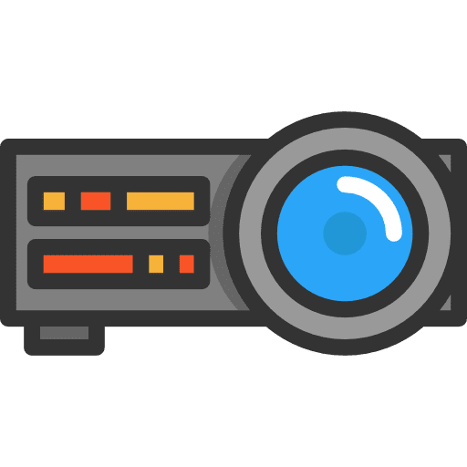 Projector technology picture video icon