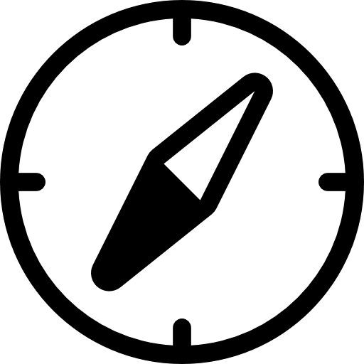 Compass cursor maps and location navigation icon
