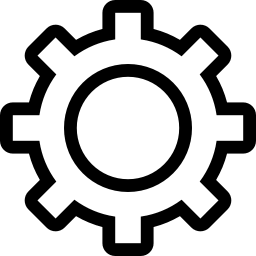 Settings tools and utensils cogwheel gear icon