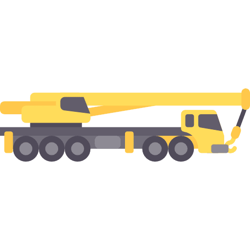 Trucking cargo transport construction icon