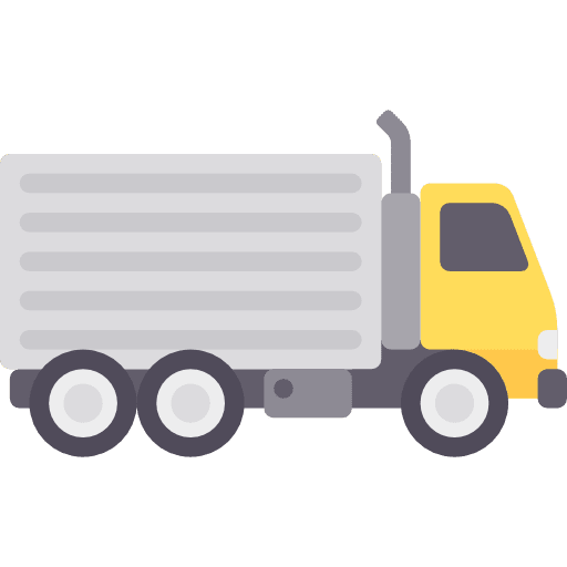 Trucking delivery trucking construction icon