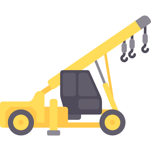 Trucking truck transport construction icon